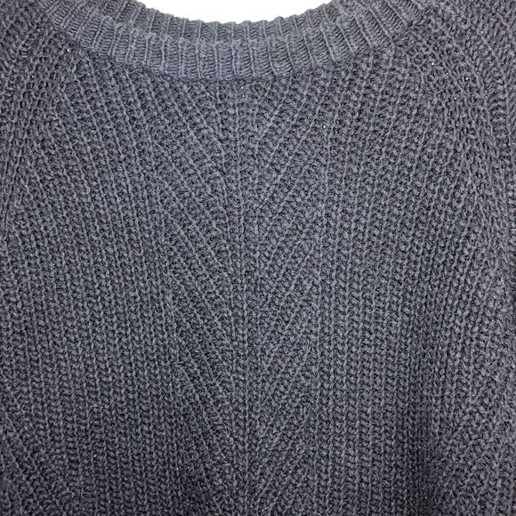 467. Madewell black knit scoop neck long sleeve sweater size small - Picture 4 of 5